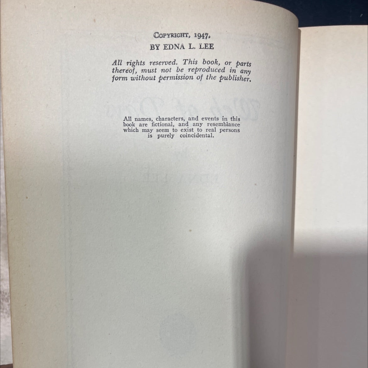 the web of days book, by edna l. lee, 1947 Hardcover