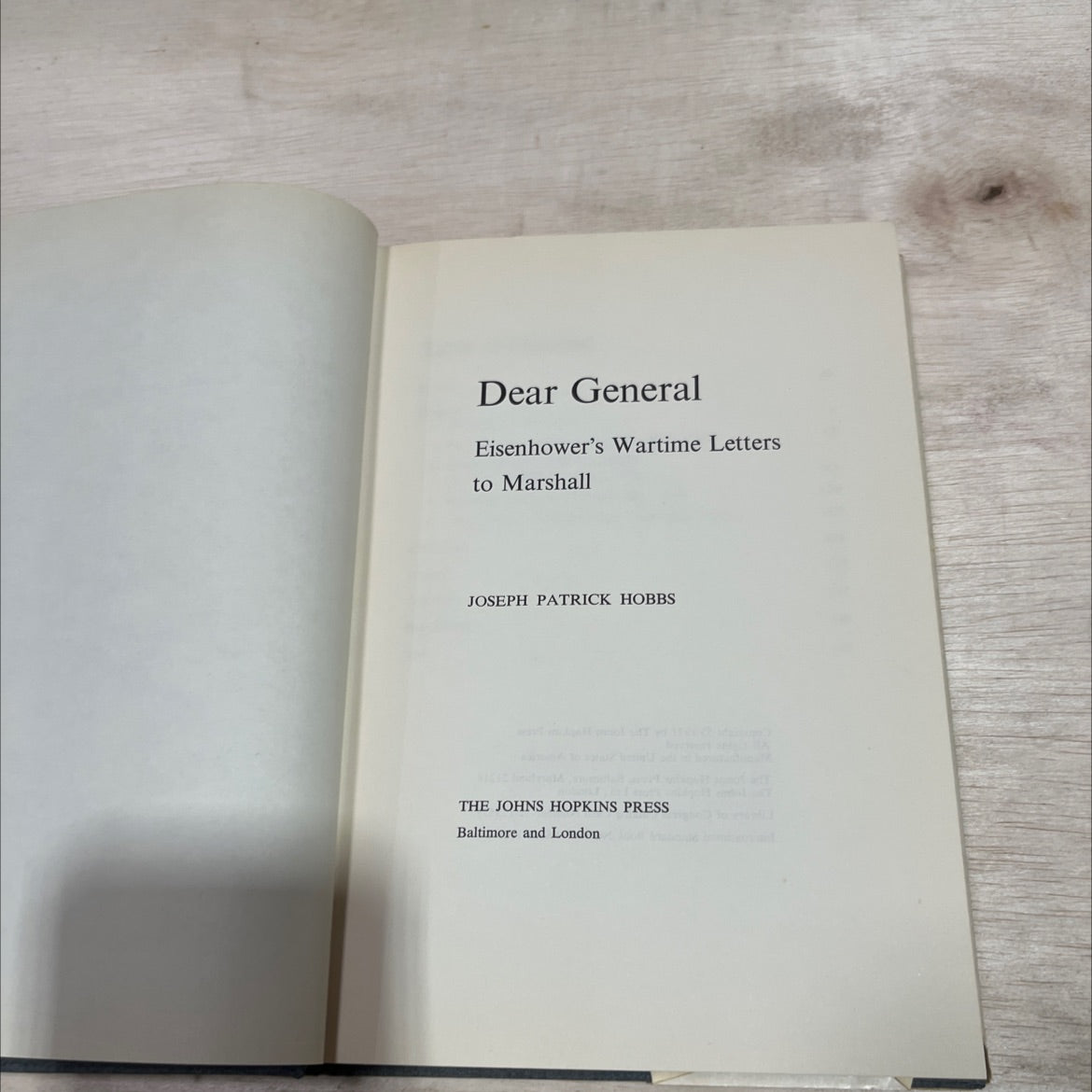 dear general eisenhower's wartime letters to marshall book, by joseph patrick hobbs, 1971 Hardcover