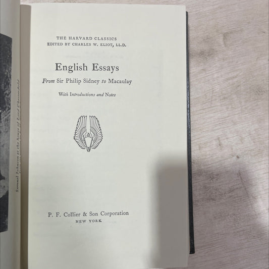 english essays from sir philip sidney to macaulay with introductions and notes book, by charles w. eliot, 1937