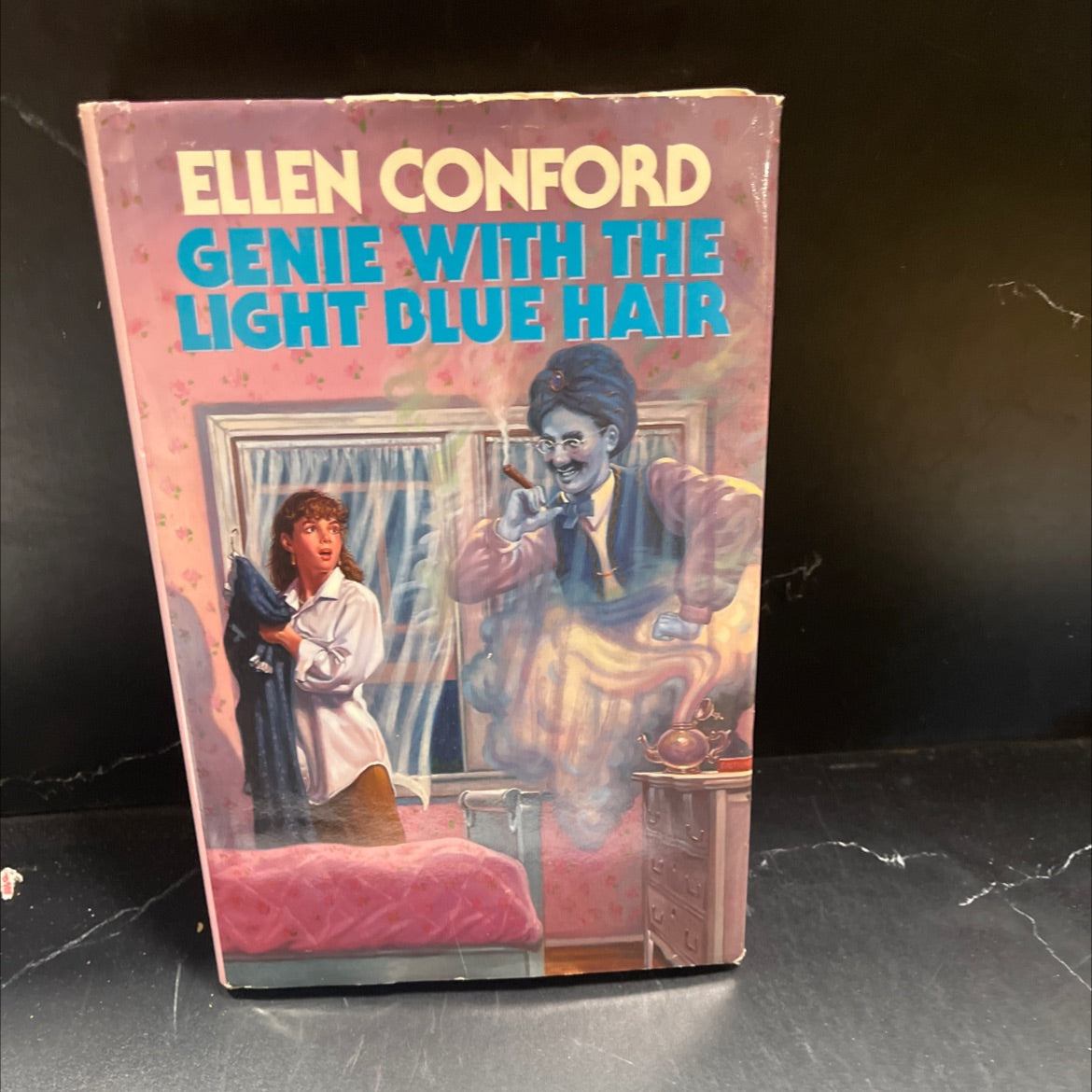 genie with the light blue hair book, by Ellen Conford, 1989 Hardcover
