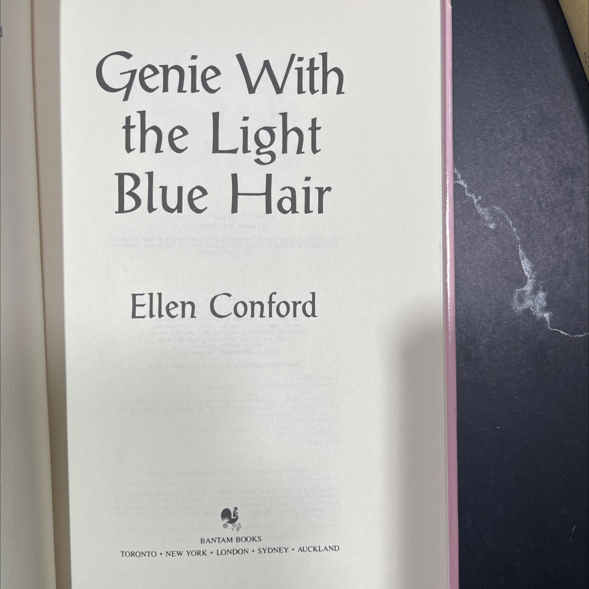 genie with the light blue hair book, by Ellen Conford, 1989 Hardcover