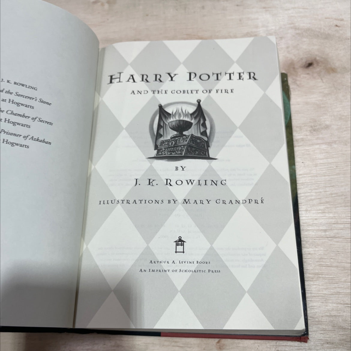 harry potter and the goblet of fire book, by j. k. rowling, 2000 Hardcover