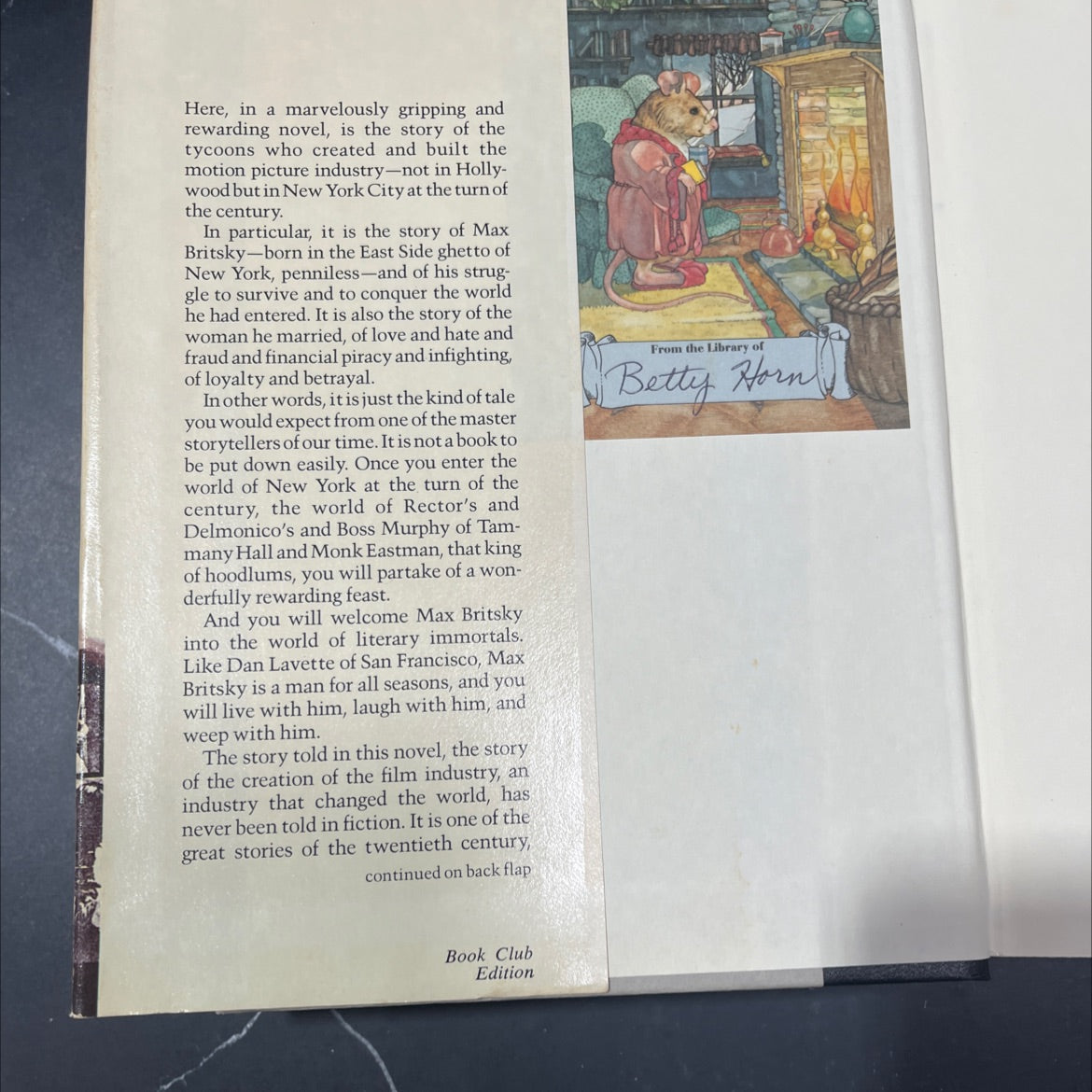 max book, by howard fast, 1982 Hardcover