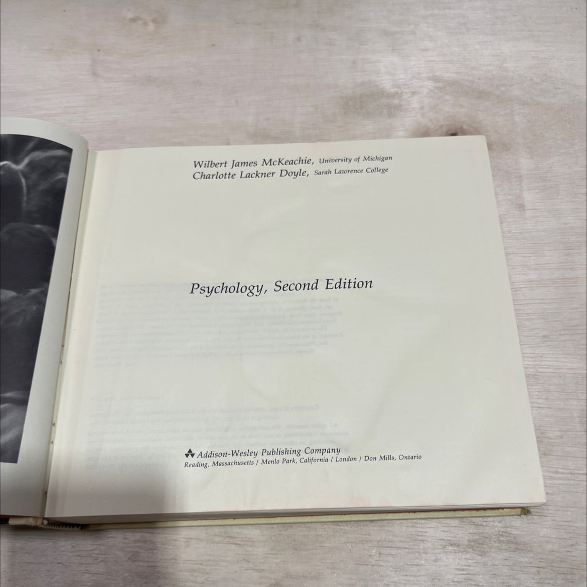 psychology, second edition book, by wilbert james mckeachie, charlotte lackner doyle, 1970 Hardcover
