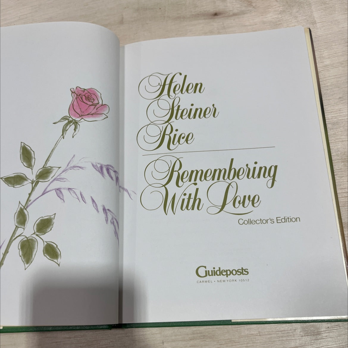 remembering with love book, by helen steiner rice, 1985 Hardcover