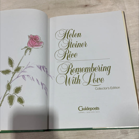 remembering with love book, by helen steiner rice, 1985 Hardcover