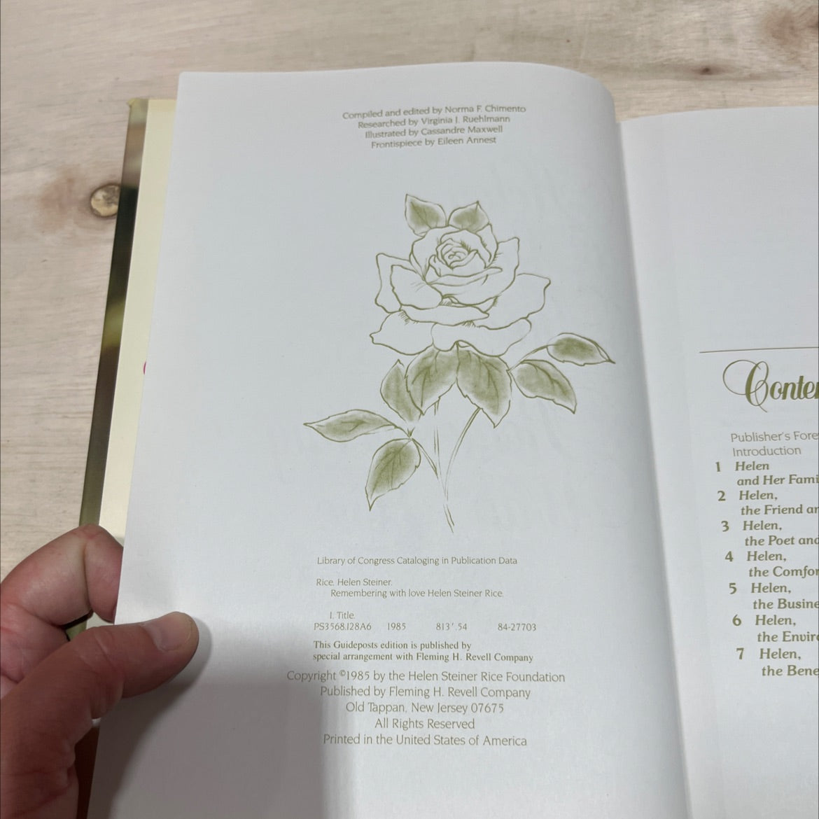 remembering with love book, by helen steiner rice, 1985 Hardcover