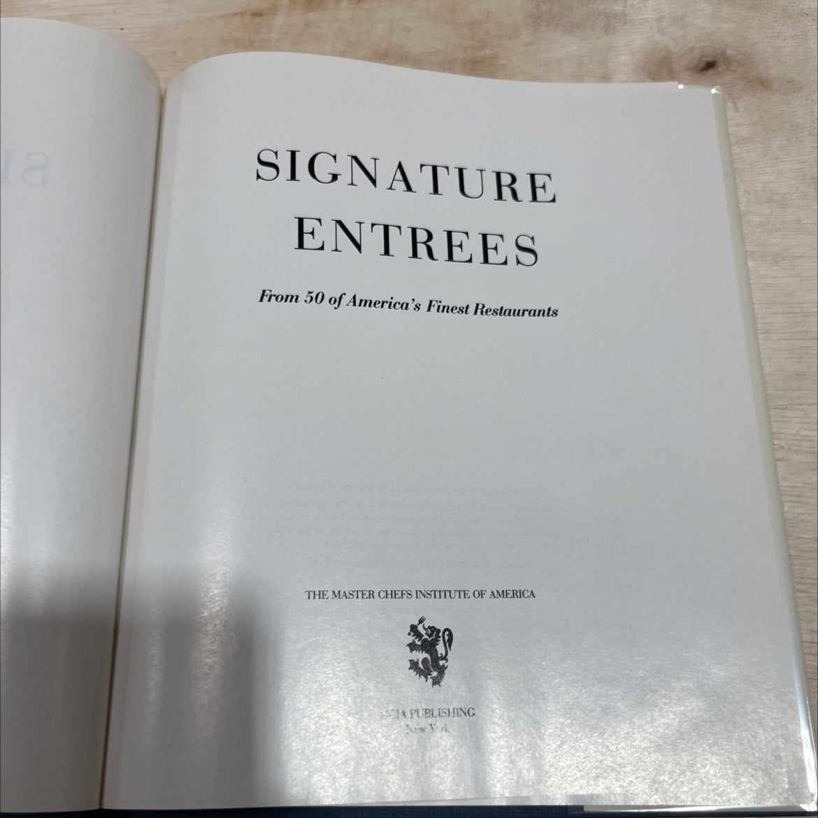 signature entrees from 50 of america's finest restaurants book, by unknown, 1986 Hardcover