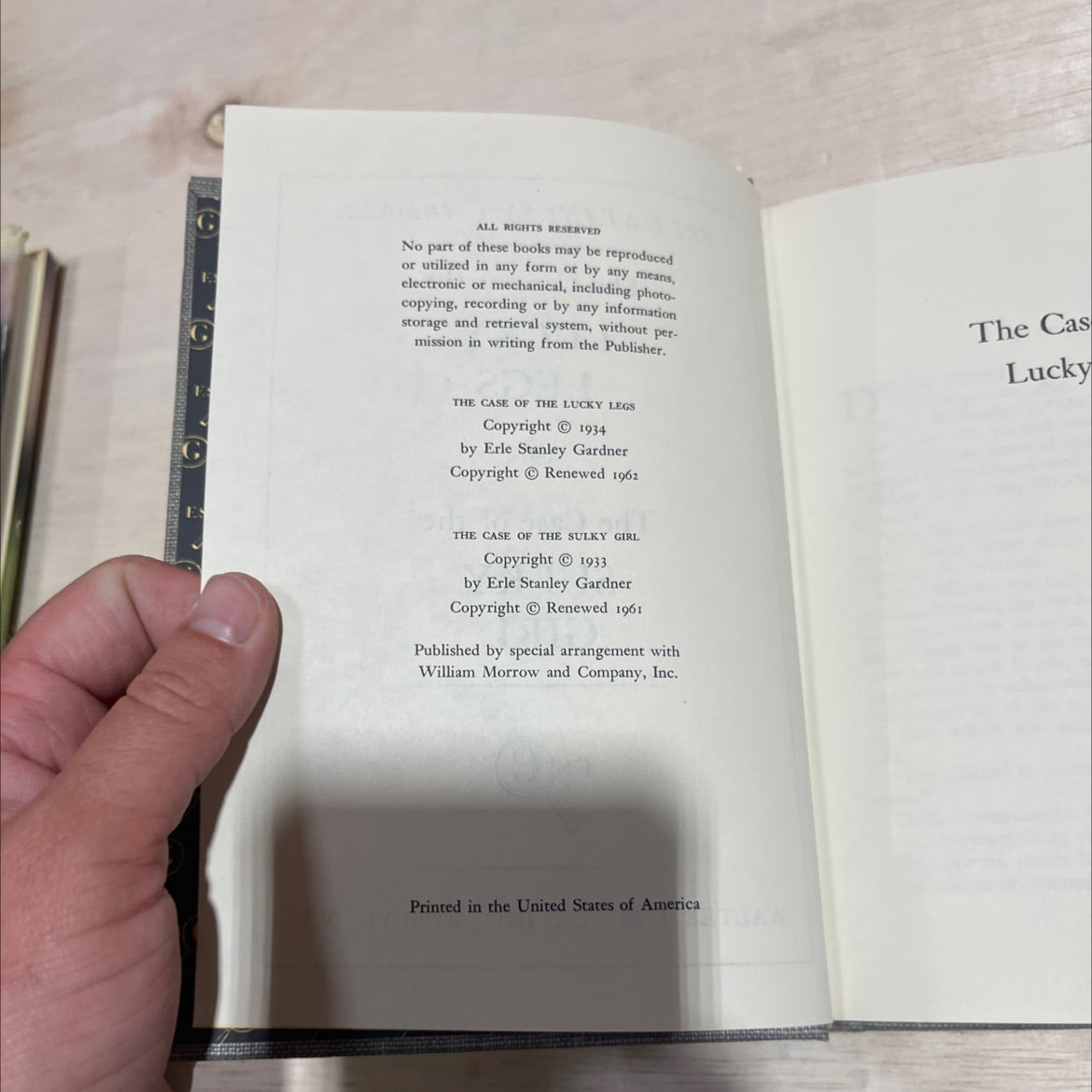 the case of the lucky legs book, by erle stanley gardner, 1962 Hardcover