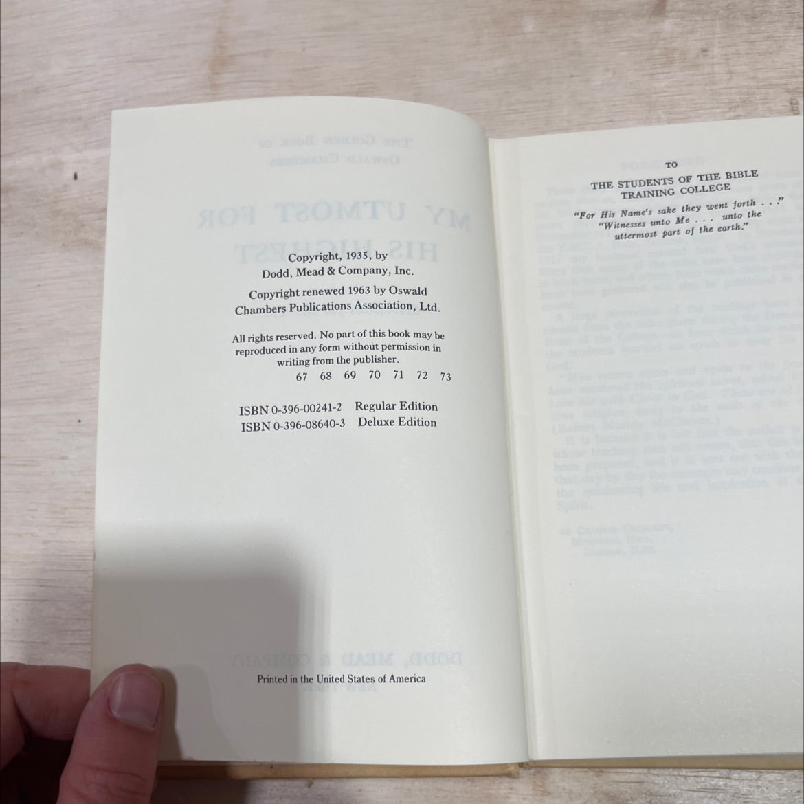the golden book of oswald chambers my utmost for his highest book, by oswald chambers, 1963 Hardcover